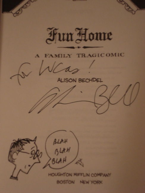 Alison Bechdel Fun Home In Lucas May S My Small But Growing Original   Alison Bechdel   Fun Home 